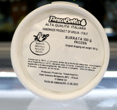 QUESO BURRATA FROZEN 100G