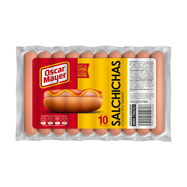 SALCHICHA COCIDA WIENERS CORTA O/M