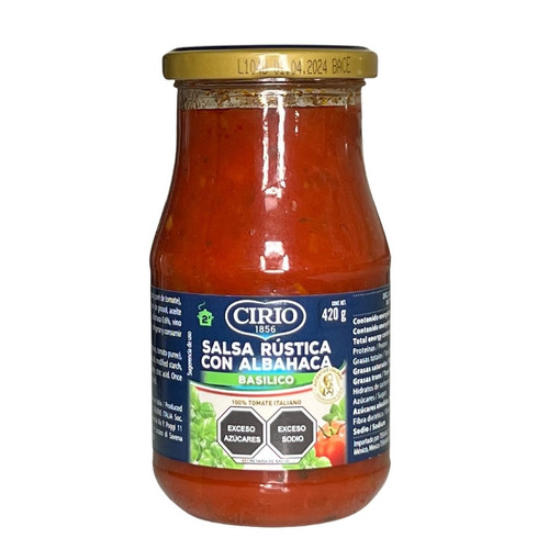 SALSA RUSTICA BASILICO 420GR