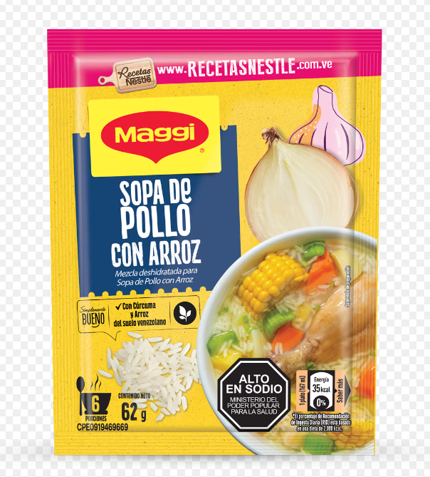 SOPA MAGGI DE POLLO CON ARROZ 62GR