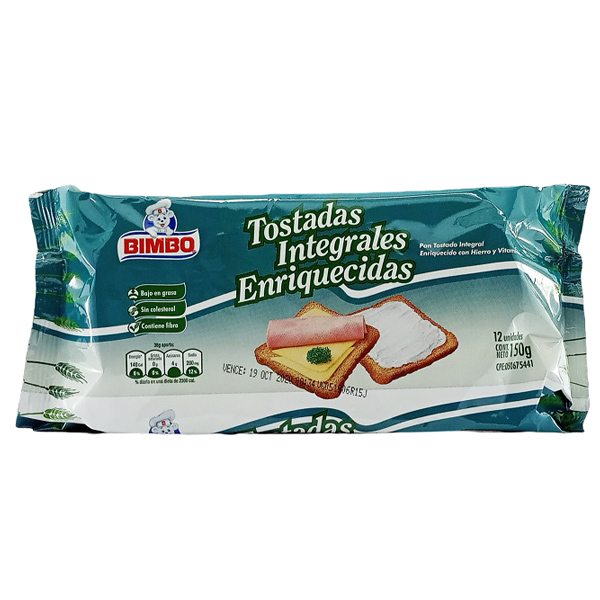 TOSTADAS INTEGRALES BIMBO 150G