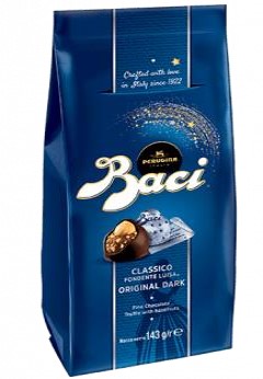 BACI BOLSA PREMIUN CHOCOLATE OSCURO 125G