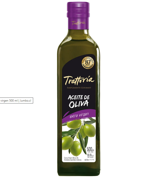 ACEITE DE OLIVA TRATTORIA E.V. 500ML