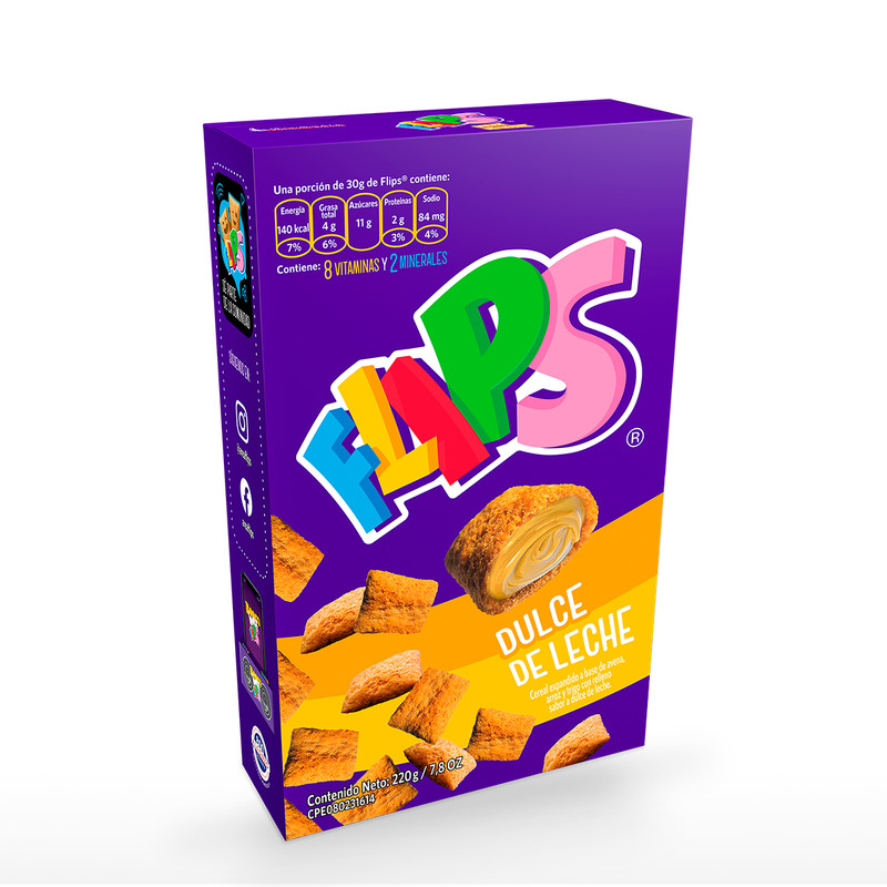 FLIPS C/DULCE LECHE 220G