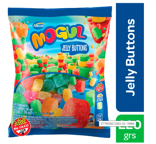 GOMITAS MOGUL JELLY BUTTONS 220 GR