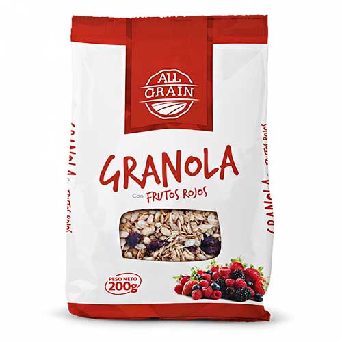 GRANOLA CON FRUTOS ROJOS ALL GRAIN 200G