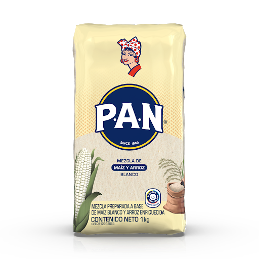 HARINA PAN MAIZ BLANCO Y ARROZ 1KG 