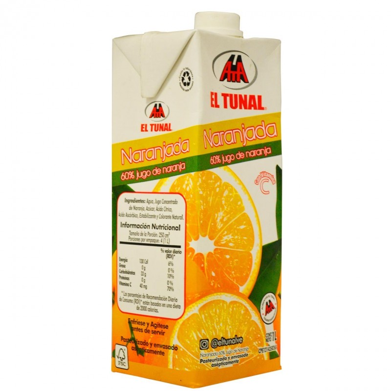 JUGO DE NARANJA EL TUNAL 1L