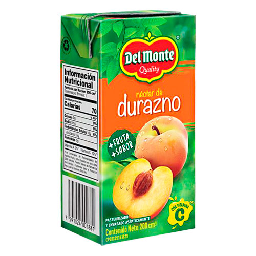 JUGO DEL MONTE DURAZNO 200CM