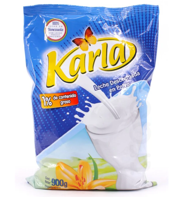 LECHE EN POLVO DESCREMADA KARLA 900GR