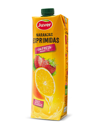 NARANJAS EXPRIMIDAS CON FRESAS JUVER 1L