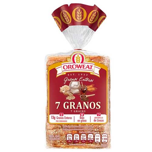 PAN BIMBO OROWEAT 7 GRANOS 600G