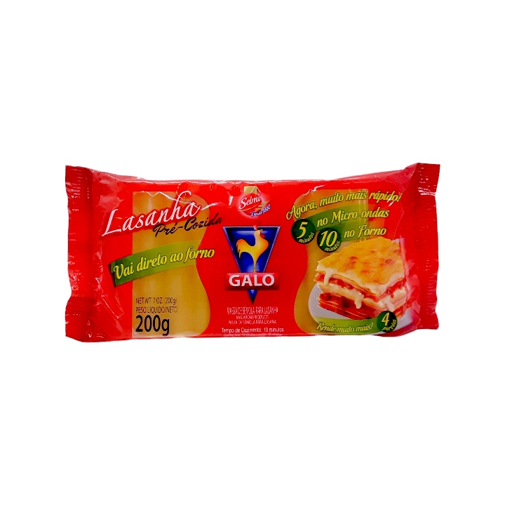 PASTA GALO LASAGNA PRECOCIDA 500G