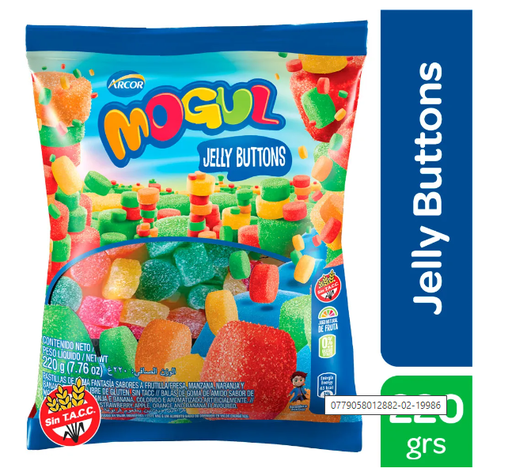 [002190] GOMITAS MOGUL JELLY BUTTONS 220 GR