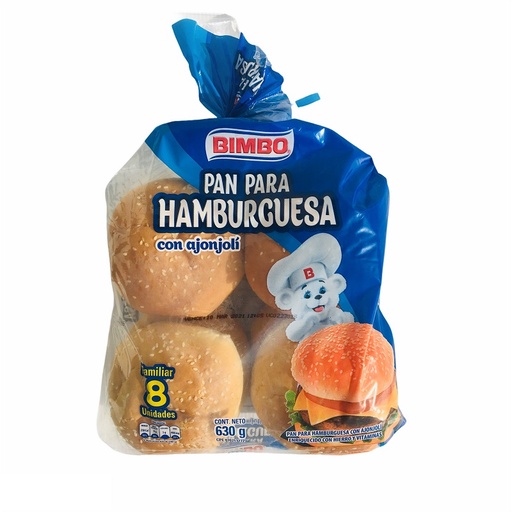 [001862] PAN BIMBO HAMBURGUESA 8UNI 630Gr