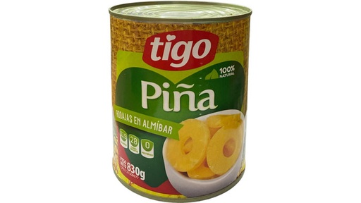 [0256] PIÑA EN RODAJAS EN ALMIBAR TIGO 830G